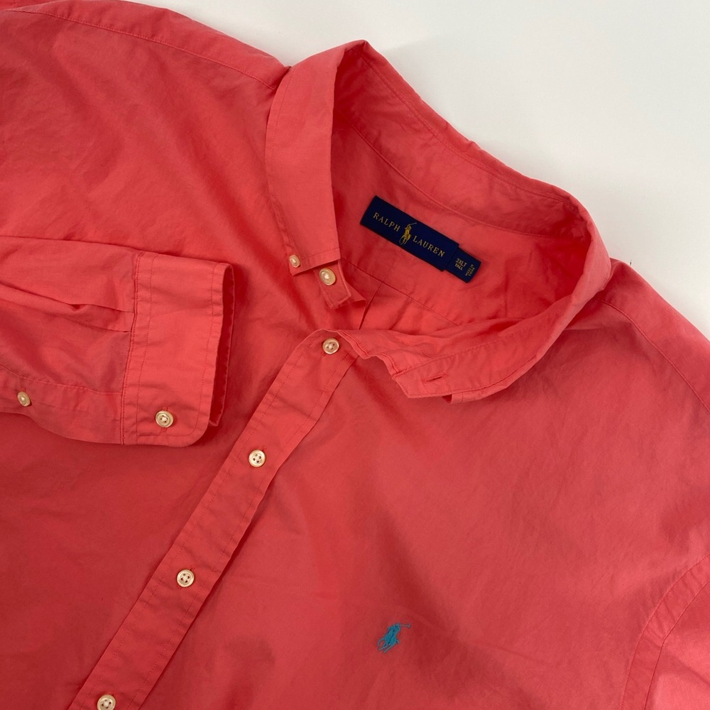 Ralph Lauren Shirt Mens 3XLT Pink Tall Oxford Pastel Business Summer Classic